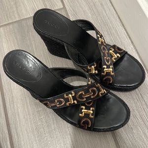 Gucci wedge sandals